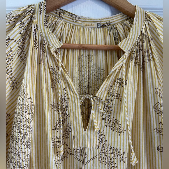 Matta Katia Trees Midi Tiered Dress in Water Print - Picture 3 of 7